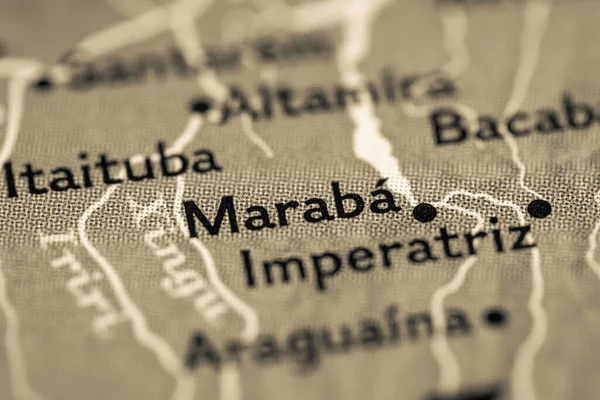 Maraba Βραζιλία Στο Χάρτη — Φωτογραφία Αρχείου