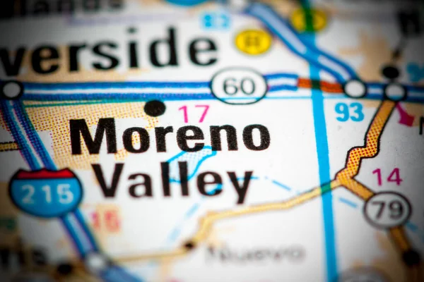 Valle Moreno California Eeuu Mapa — Foto de Stock