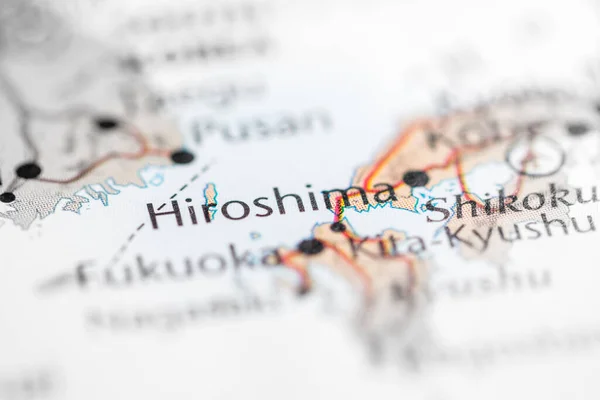 Hiroshima. Japan on the map