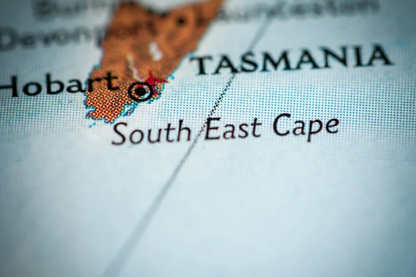 South East Cape Tasmania Map — Stock Photo, Image