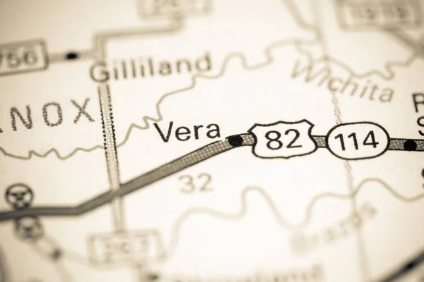 Vera Texas Eeuu Mapa — Foto de Stock