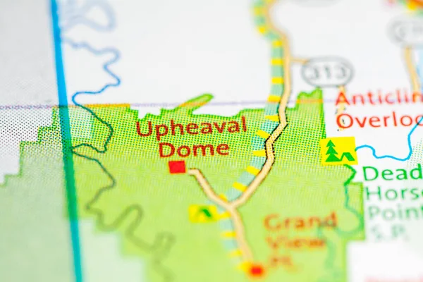 Upheaval Dome Utah Usa Map — Stock Photo, Image