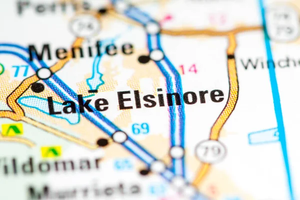 Lake Elsinore California Usa Map — Stockfoto