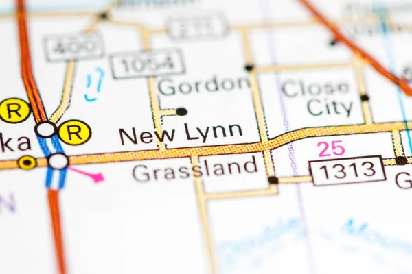 Nueva Lynn Texas Eeuu Mapa — Foto de Stock