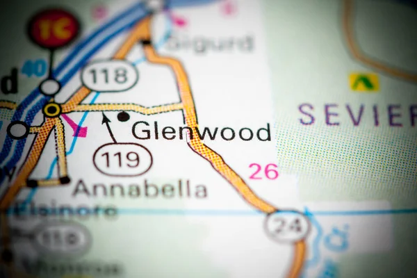 Glenwood Utah Usa Map — 스톡 사진