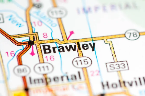 Brawley Califórnia Eua Sobre Mapa — Fotografia de Stock