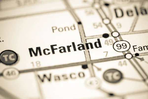 Mcfarland Kaliforniya Haritada Usa — Stok fotoğraf
