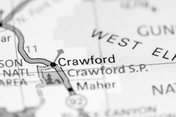 Crawford Colorado Usa Map — Stockfoto