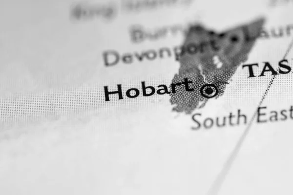 Hobart, Australia on the map