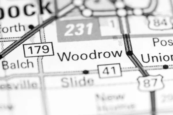 Woodrow Texas Usa Map — 스톡 사진