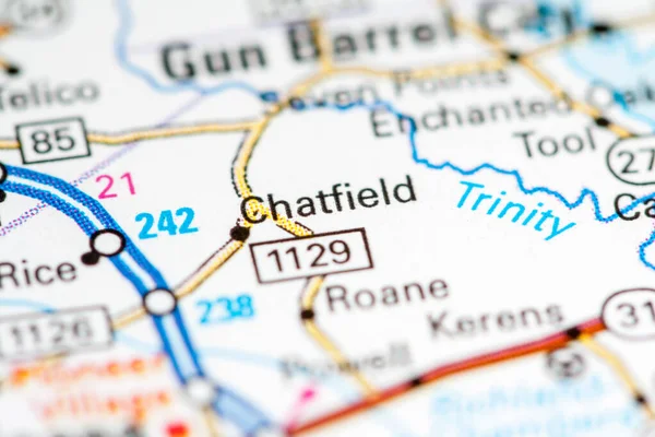 Chatfield Texas Usa Map — Stock fotografie