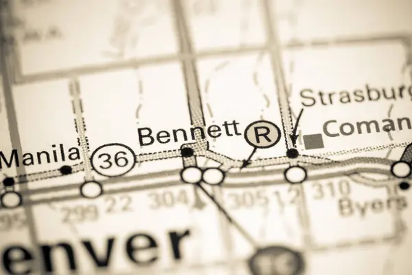Μπένετ Κολοράντο Usa Ένα Χάρτη — Φωτογραφία Αρχείου