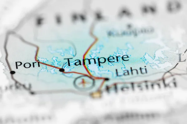 Тампере Финляндия Карте — стоковое фото