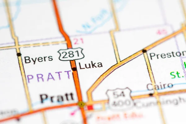 Luka Kansas Eeuu Mapa — Foto de Stock