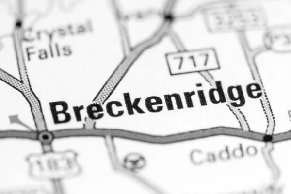 Breckenridge Texas Eua Sobre Mapa — Fotografia de Stock