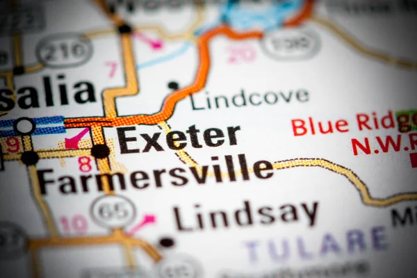 Exeter California Usa Map — Stock Photo, Image