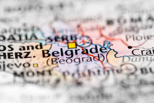Belgrade. Serbia on the map
