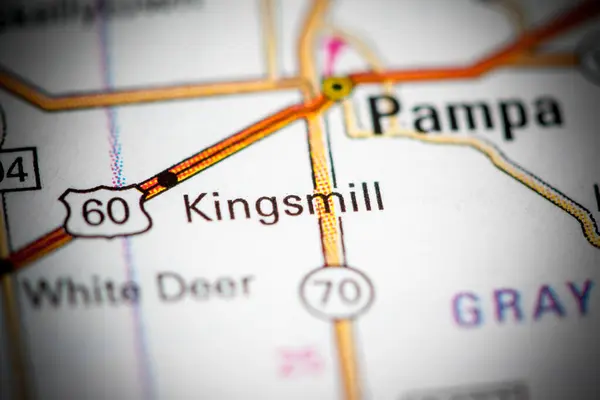 キングスミステキサスだ地図上の宇佐 — ストック写真