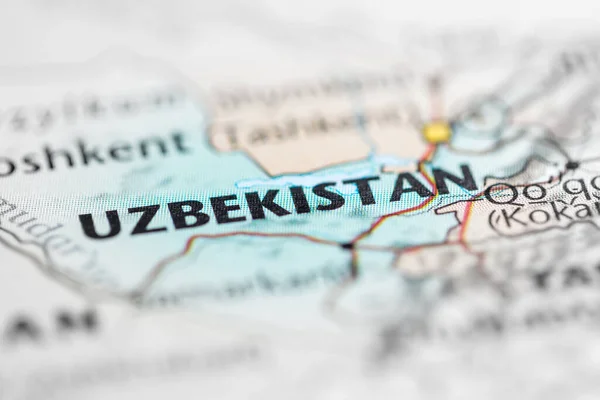 Uzbekistan on the map