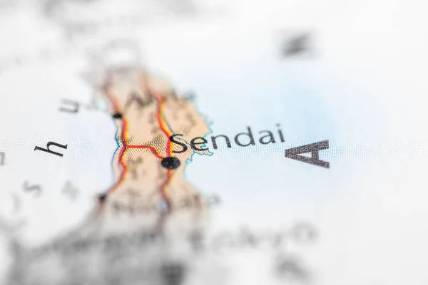 Sendai. Japan on the map