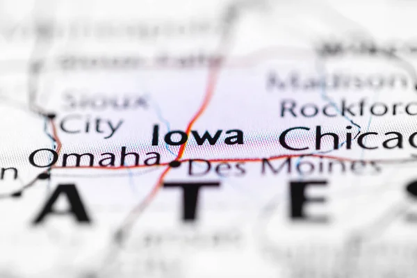 Iowa Eua Mapa — Fotografia de Stock