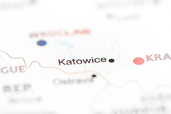 Katowice. Poland on the map