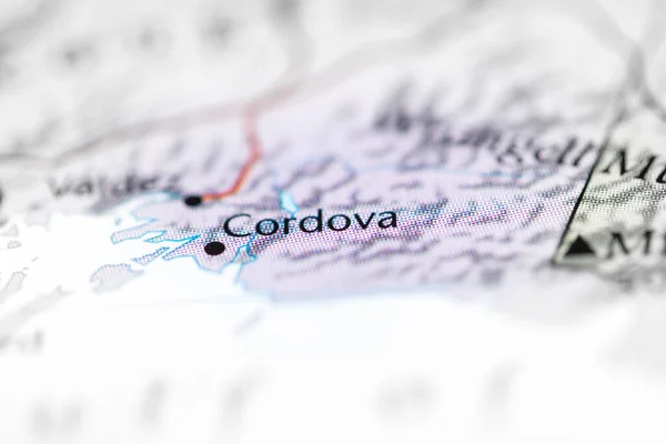 Cordovo Usa Mapě — Stock fotografie