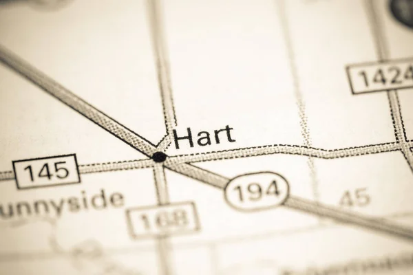 Hart Texas Eua Sobre Mapa — Fotografia de Stock