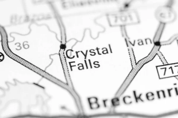 Crystal Falls Texas Eeuu Mapa —  Fotos de Stock