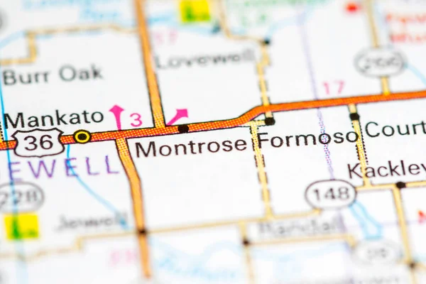 Montrose Kansas Stati Uniti Una Mappa — Foto Stock