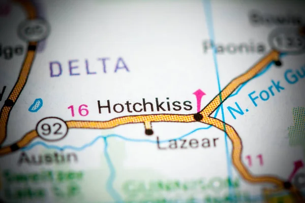 Hotchkiss Colorado Eua Sobre Mapa — Fotografia de Stock