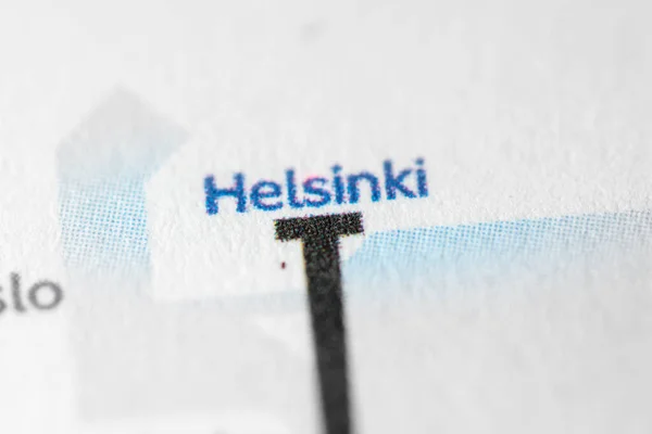 Helsinky Finsko Mapě — Stock fotografie