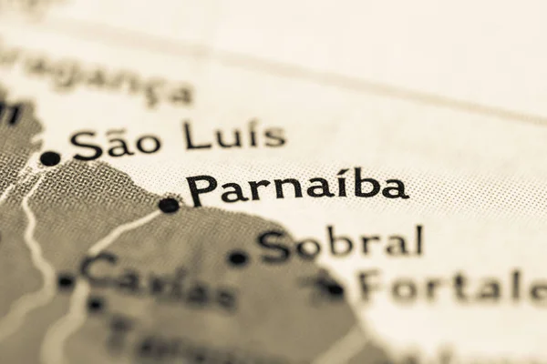 Parnaiba Brasil Mapa — Foto de Stock