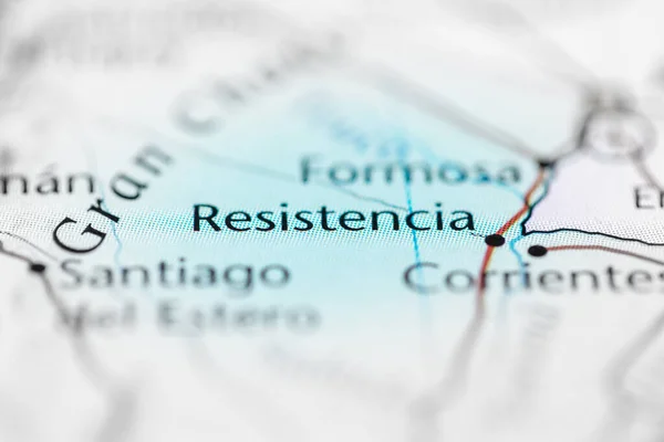 Resistencia Argentina Mapa — Foto de Stock