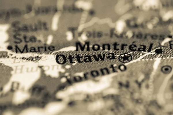 Ottawa, Canada on the map