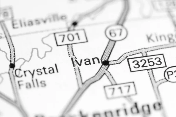 Ivan Texas Usa Map — Stok fotoğraf