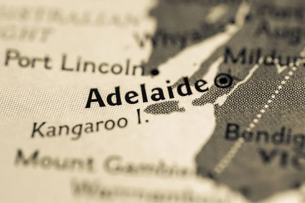 Adelaide, Australia on the map