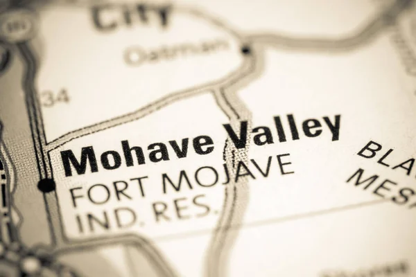 Mohave Valley Arizona Eua Sobre Mapa — Fotografia de Stock