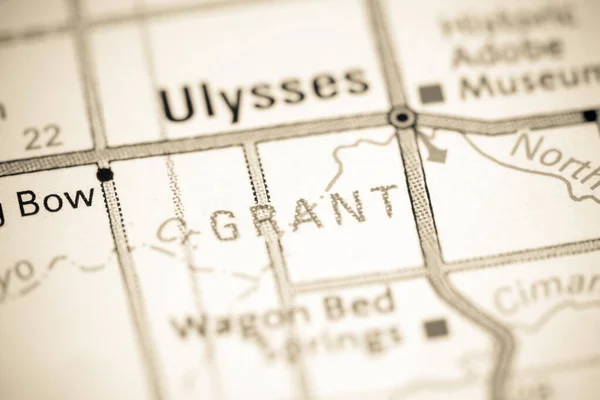 Grante Kansas Usa Mapě — Stock fotografie