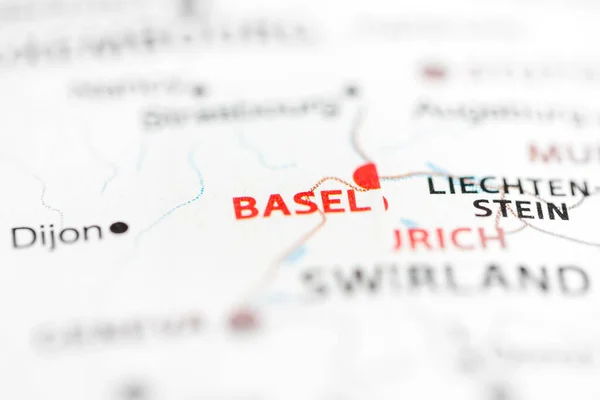 Basel. Switzerland on the map