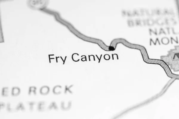 Fry Canyon Utah Eeuu Mapa — Foto de Stock