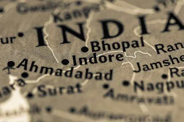 Indore India Mapa — Foto de Stock