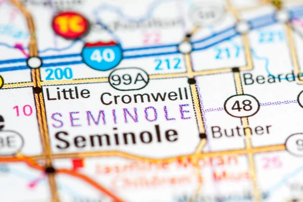 Cromwelle Oklahoma Usa Mapě — Stock fotografie