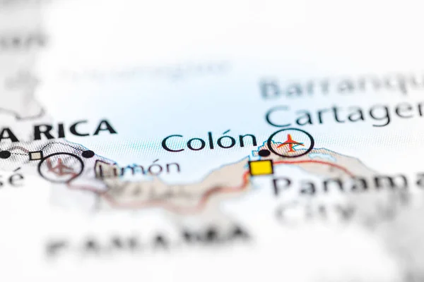 Colón Panamá Mapa — Foto de Stock