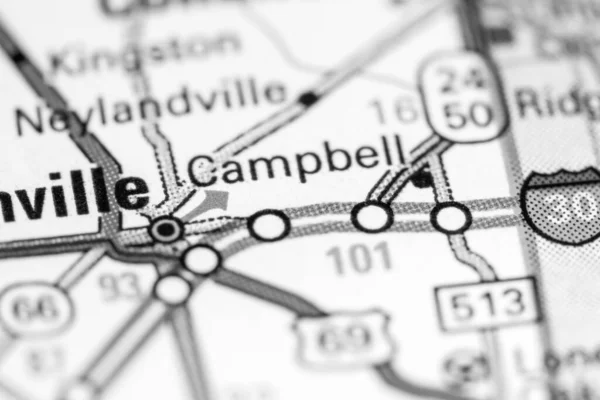 Campbell Texas Usa Map — 스톡 사진