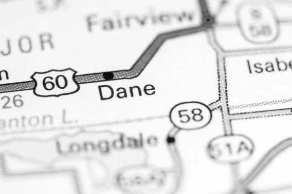Dane Oklahoma Usa Mapě — Stock fotografie