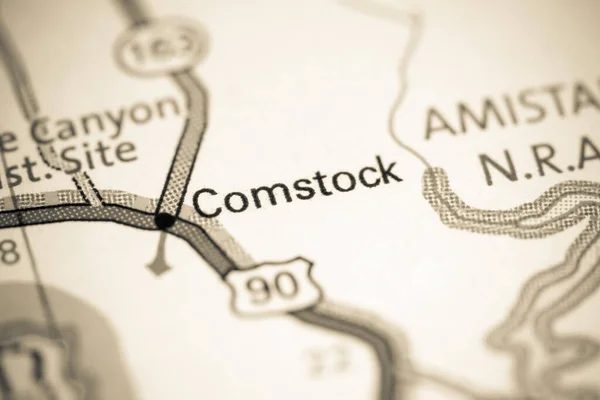 Comstock Texas Usa Map — 스톡 사진
