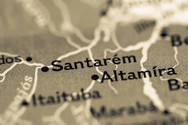 Santarem Βραζιλία Στο Χάρτη — Φωτογραφία Αρχείου