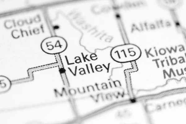 Λίμνη Βάλεϊ Οκλαχόμα Usa Ένα Χάρτη — Φωτογραφία Αρχείου