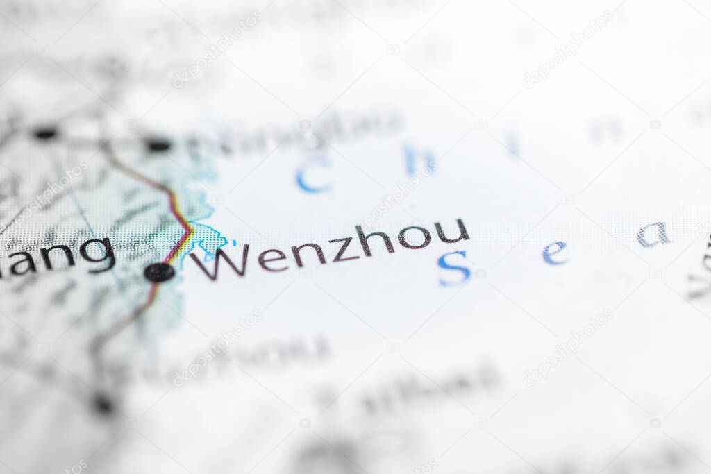 Wenzhou. China on the map